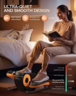 Under Desk Elliptical Machine, Ellipse Leg Exerciser as Seen on Tv for Seniors Adults with 12 Adjustable Speed, Quiet & Portable Seated Pedal Exerciser with Remote Control & Non-Slip Foot Straps - Image 7