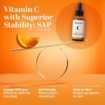Brightening Vitamin C Serum for Face with Hyaluronic Acid, 1 fl oz | Anti aging face serum with Vitamin E to improve the look of dark spots, fine lines, skin tone & support radiant-looking skin - Image 7
