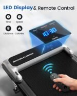Walking Pad Treadmill with Handle Bar and Adjustable Incline, Compact Portable Treadmills for Home Office, 2.5HP Quiet Anti-Slip Under Desk Treadmills, 0.6-3.8 MPH Remote Speed Control - Image 8
