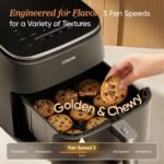 TurboBlaze Air Fryer, 9-in-1, 6 Qt, PFAS-Free Ceramic Coating | 90°–450°F, 5 Level Fan Speeds, 9 in 1 Air Fry, Roast, Bake, Broil, Dry, Frozen, Proof, Reheat, Keep Warm, Safety lock, 1725W - Image 2