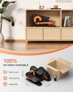 Under Desk Elliptical Machine, Ellipse Leg Exerciser as Seen on Tv for Seniors Adults with 12 Adjustable Speed, Quiet & Portable Seated Pedal Exerciser with Remote Control & Non-Slip Foot Straps - Image 3