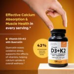 Sandhu's Vitamin D3 K2 Magnesium 5000 IU, 120mcg K2 Capsules 120 Count (Pack of 1) | with VIT B6, Zinc & Quercetin | D3K2 Supports Superior Absorption, Energy, Immune, Muscle Health for Men & Women - Image 6